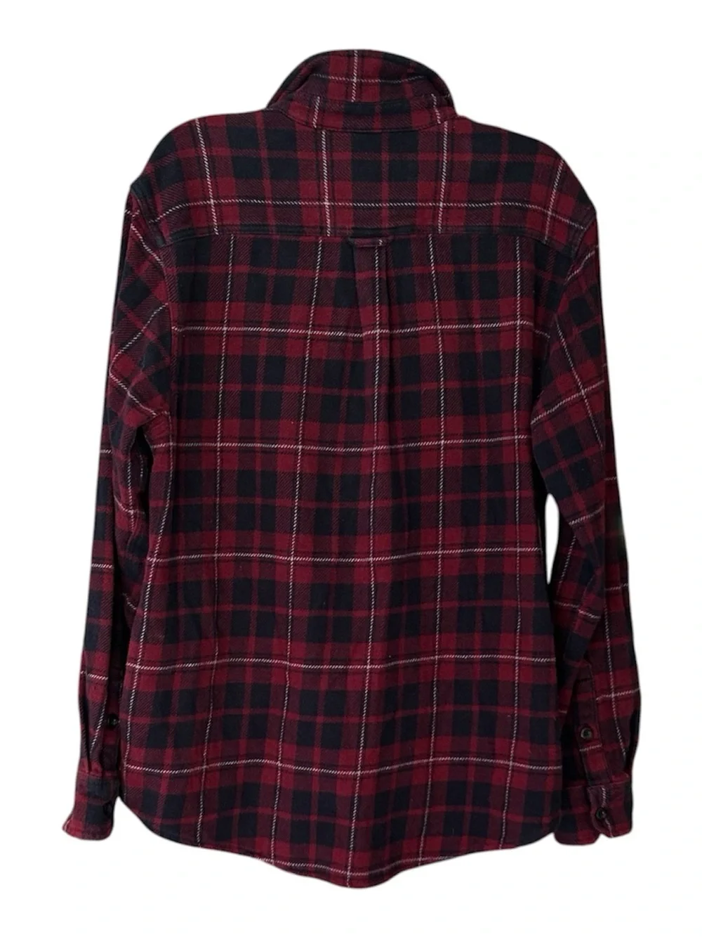 Orvis Brushed Cotton Flannel Shirt Shacket Red Navy Plaid Buffalo Size M Pockets